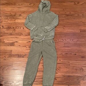 Olive Green Hoodie and Joggers Set